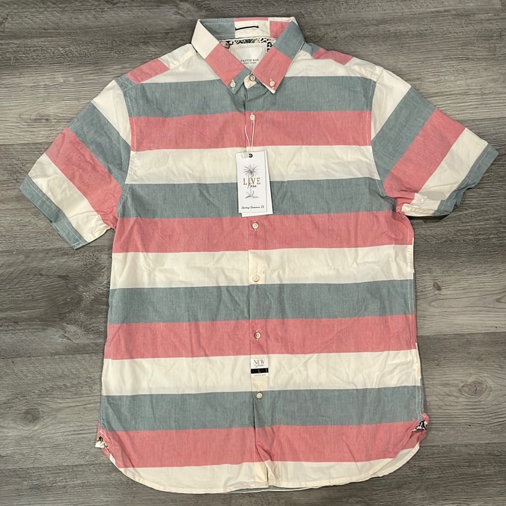 Cactus Man Ricky Singh Men’s Button Down Shirt — Size Large